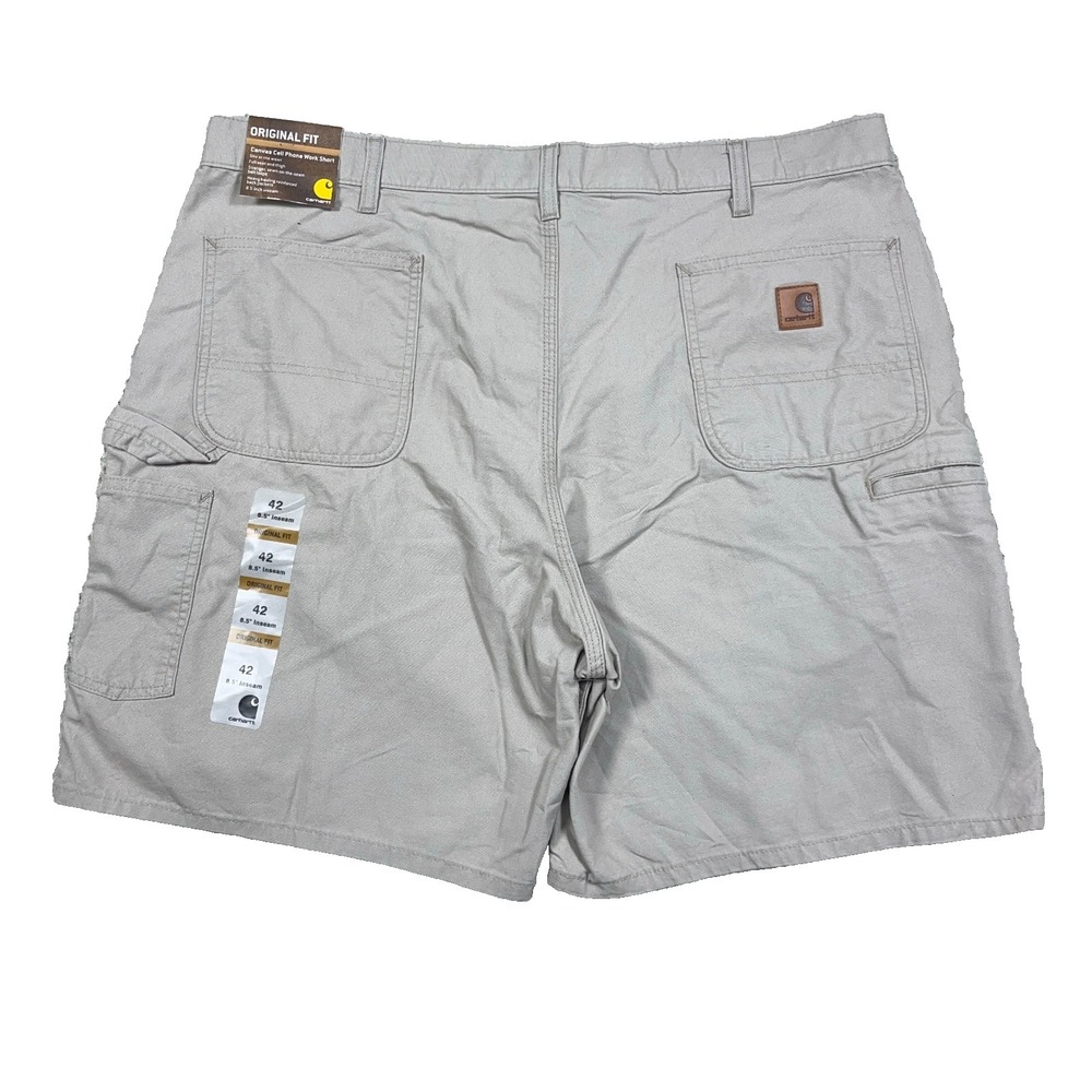 Carhartt Shorts Men 42 Carpenter Duck Canvas Baggy B144 Tan Original FIt VTG Y2K